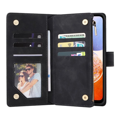 For Samsung Galaxy A05s 4G Case Zipper Phone Leather Cover with Multiple Card Slots