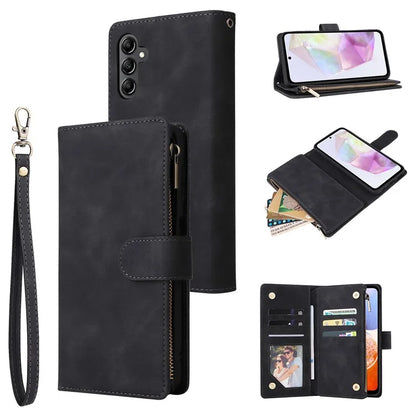 For Samsung Galaxy A35 5G Case Zipper Leather Wallet Cover with Multiple Card Slots