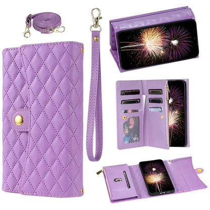 BKS-002 For Xiaomi Redmi 13C 4G / Poco C65 4G PU Leather Wallet Phone Cover Zipper Pocket Stand Case