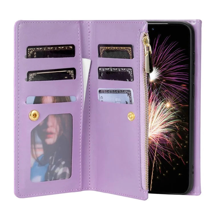 BKS-002 For Xiaomi Redmi 13C 4G / Poco C65 4G PU Leather Wallet Phone Cover Zipper Pocket Stand Case