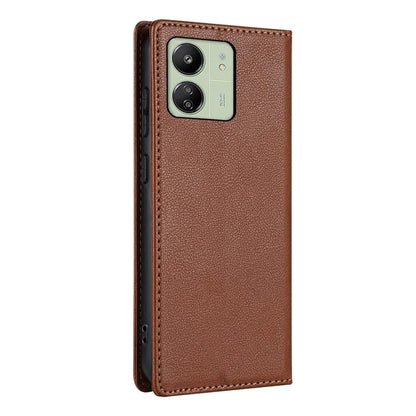 BKS-001 For Xiaomi Redmi 13C 4G / Poco C65 4G Case PU Leather Cover Magnetic Drop-resistant Shell