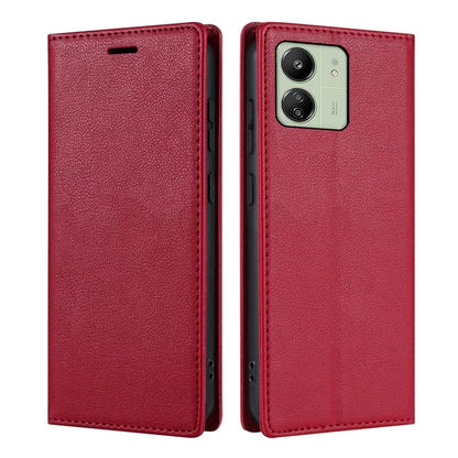 BKS-001 For Xiaomi Redmi 13C 4G / Poco C65 4G Case PU Leather Cover Magnetic Drop-resistant Shell