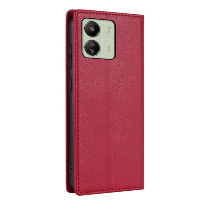BKS-001 For Xiaomi Redmi 13C 4G / Poco C65 4G Case PU Leather Cover Magnetic Drop-resistant Shell