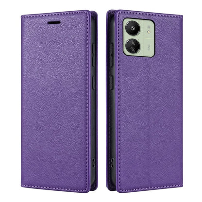 BKS-001 For Xiaomi Redmi 13C 4G / Poco C65 4G Case PU Leather Cover Magnetic Drop-resistant Shell