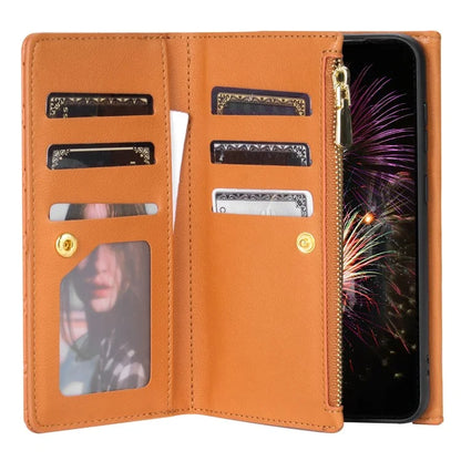 BKS-002 For Xiaomi Redmi Note 13 5G Anti-Scratch Wallet Case PU Leather Phone Cover Zipper Pocket Stand