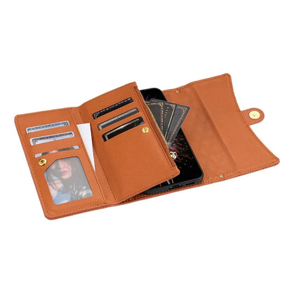 BKS-002 For Xiaomi Redmi Note 13 5G Anti-Scratch Wallet Case PU Leather Phone Cover Zipper Pocket Stand