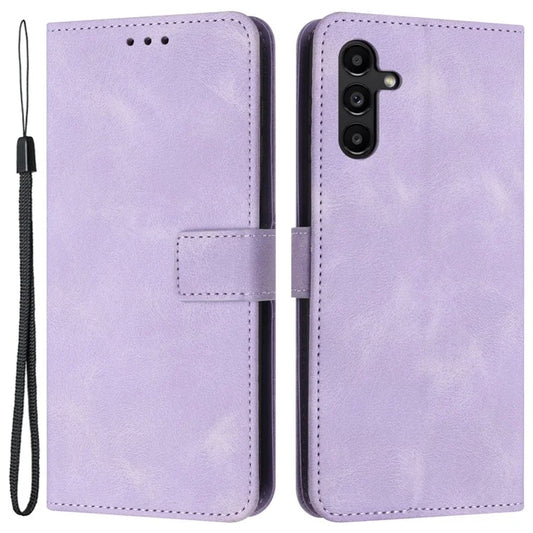 For Samsung Galaxy A15 5G Drop Protection Case Skin-touch PU Leather Phone Stand Cover
