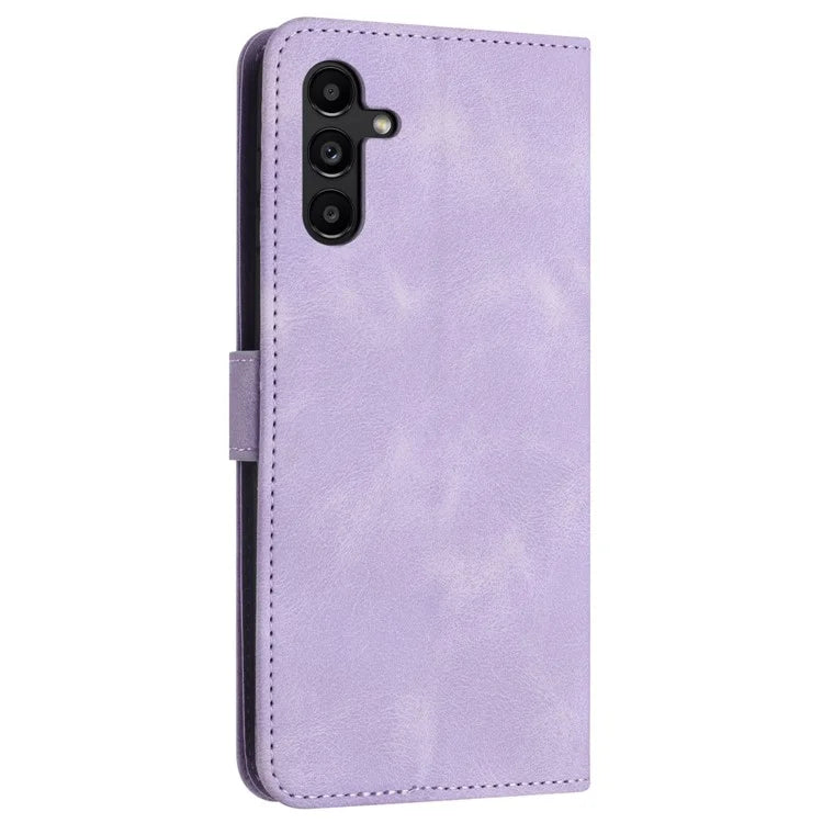 For Samsung Galaxy A15 5G Drop Protection Case Skin-touch PU Leather Phone Stand Cover