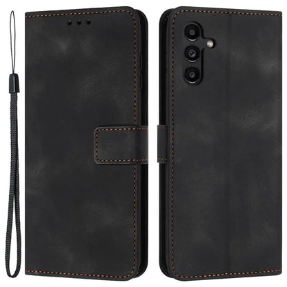 For Samsung Galaxy A15 5G Drop Protection Case Skin-touch PU Leather Phone Stand Cover