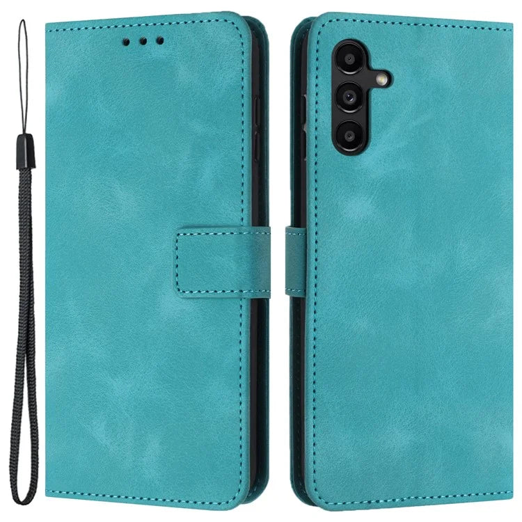 For Samsung Galaxy A05s 4G Stand Phone Case Skin-touch PU Leather Anti-Scratch Mobile Phone Cover