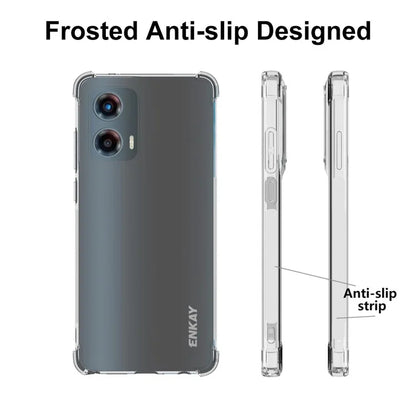 ENKAY HAT PRINCE For Motorola Moto G Stylus 5G (2024) Clear Case Thickened Corners Anti-slip TPU Phone Cover