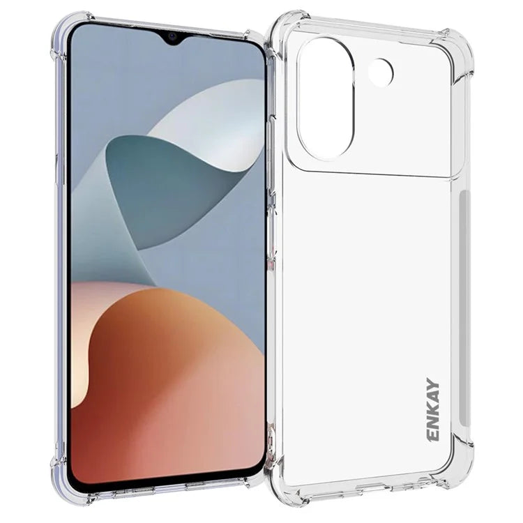 ENKAY HAT PRINCE For ZTE Blade A54 Cell Phone Cases Thickened Corners Clear Soft TPU Cover