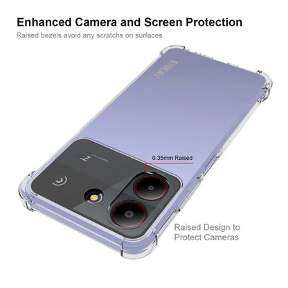 ENKAY HAT PRINCE For ZTE Blade A54 Cell Phone Cases Thickened Corners Clear Soft TPU Cover