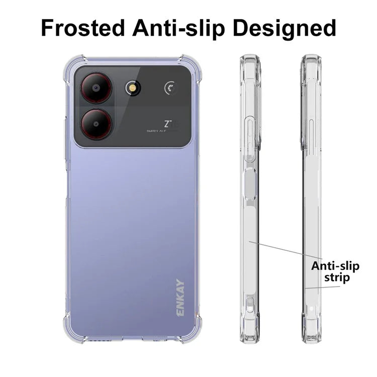 ENKAY HAT PRINCE For ZTE Blade A54 Cell Phone Cases Thickened Corners Clear Soft TPU Cover