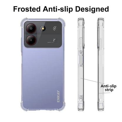 ENKAY HAT PRINCE For ZTE Blade A54 Cell Phone Cases Thickened Corners Clear Soft TPU Cover