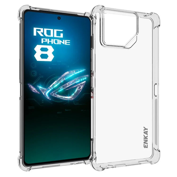 ENKAY HAT PRINCE For Asus ROG Phone 8 5G / Phone 8 Pro 5G Cell Phone Cases Thickened Corners Clear Phone Protector