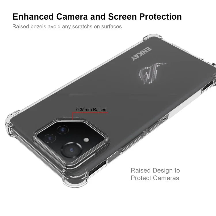 ENKAY HAT PRINCE For Asus ROG Phone 8 5G / Phone 8 Pro 5G Cell Phone Cases Thickened Corners Clear Phone Protector