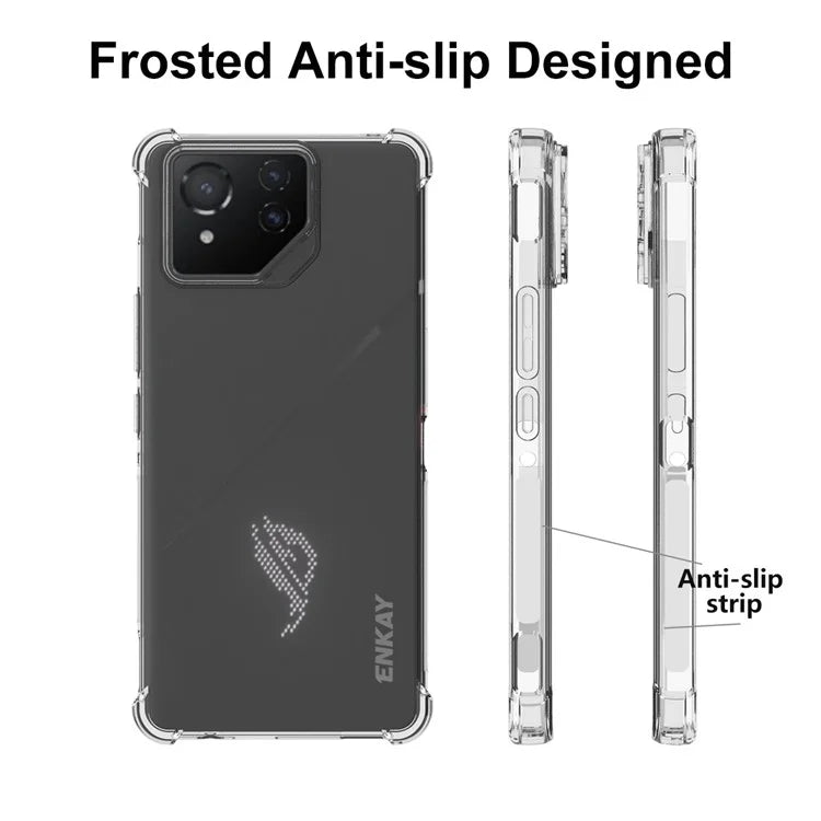 ENKAY HAT PRINCE For Asus ROG Phone 8 5G / Phone 8 Pro 5G Cell Phone Cases Thickened Corners Clear Phone Protector