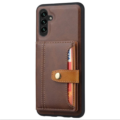 For Samsung Galaxy A25 5G (Global) (161.0 x 76.5 x 8.3mm) Case Card Holder Leather+TPU Phone Cover