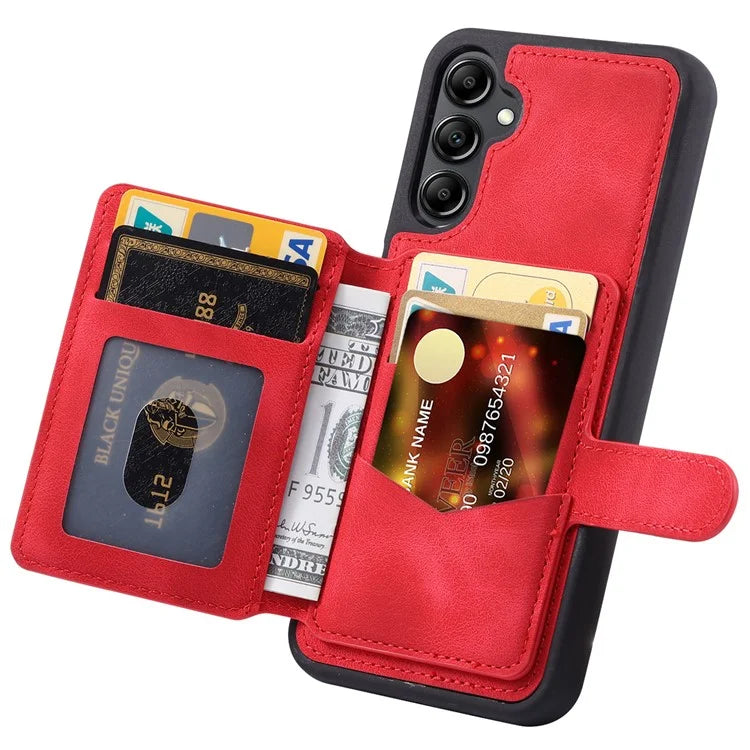 For Samsung Galaxy A25 5G (Global) (161.0 x 76.5 x 8.3mm) Case  Leather+TPU Phone Wallet Cover
