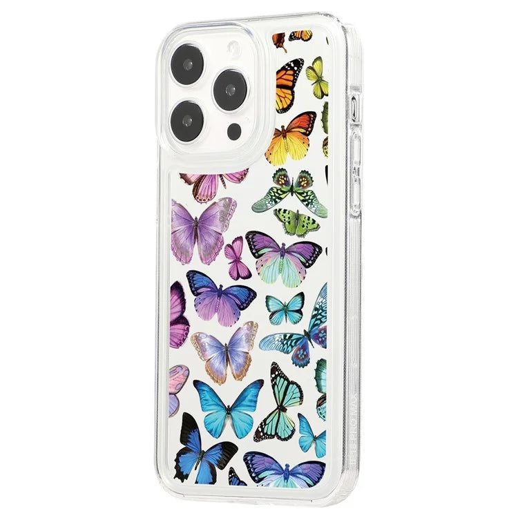 For iPhone 15 Pro Max Case Soft TPU Butterfly Pattern Printing Phone Cover