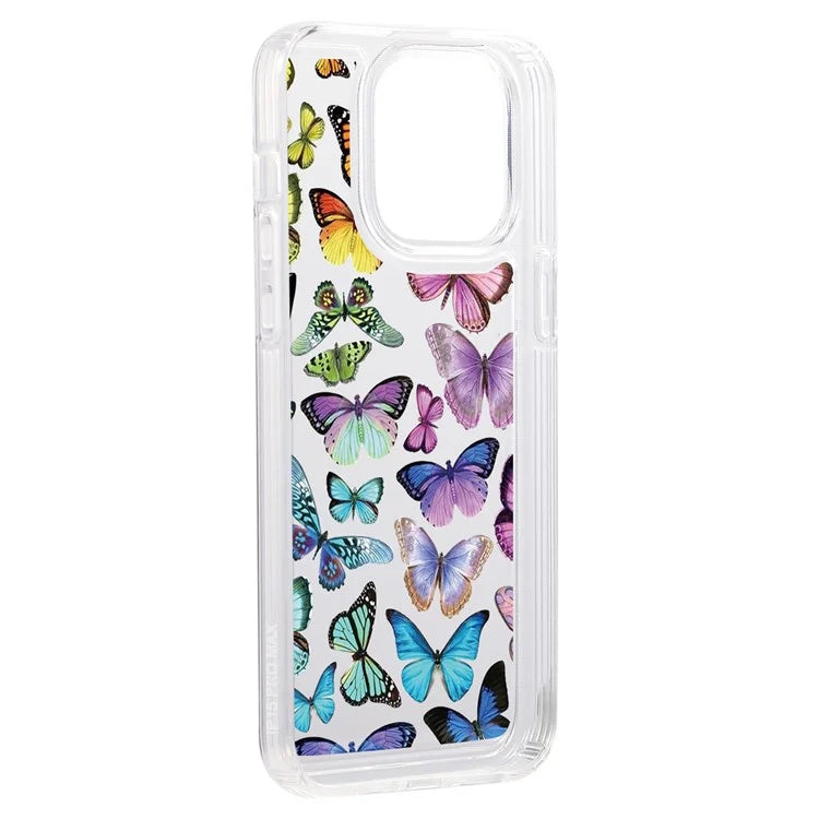 For iPhone 15 Pro Max Case Soft TPU Butterfly Pattern Printing Phone Cover