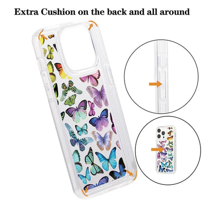 For iPhone 15 Pro Max Case Soft TPU Butterfly Pattern Printing Phone Cover