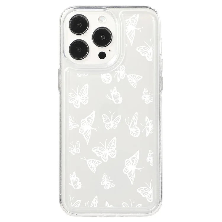 For iPhone 15 Pro Max Case Soft TPU Butterfly Pattern Printing Phone Cover