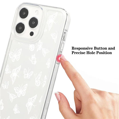 For iPhone 15 Pro Max Case Soft TPU Butterfly Pattern Printing Phone Cover