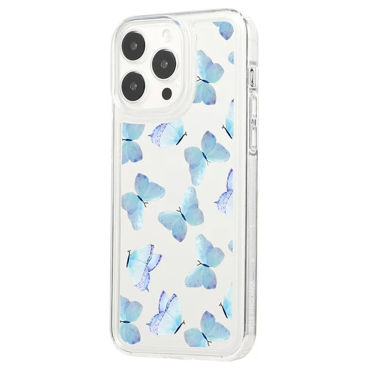 For iPhone 15 Pro Max Case Soft TPU Butterfly Pattern Printing Phone Cover