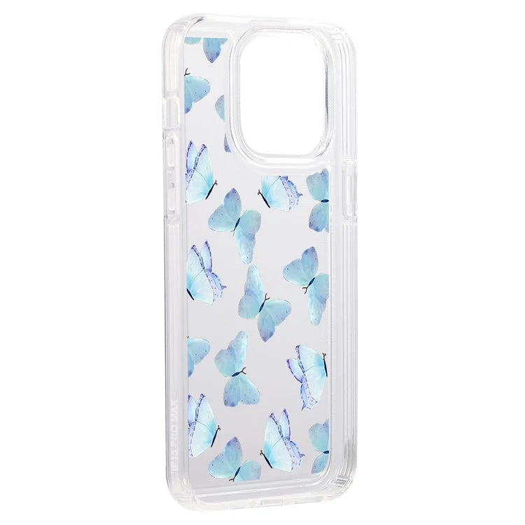 For iPhone 15 Pro Max Case Soft TPU Butterfly Pattern Printing Phone Cover