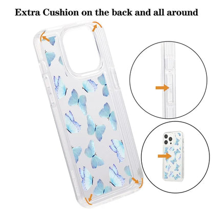 For iPhone 15 Pro Max Case Soft TPU Butterfly Pattern Printing Phone Cover