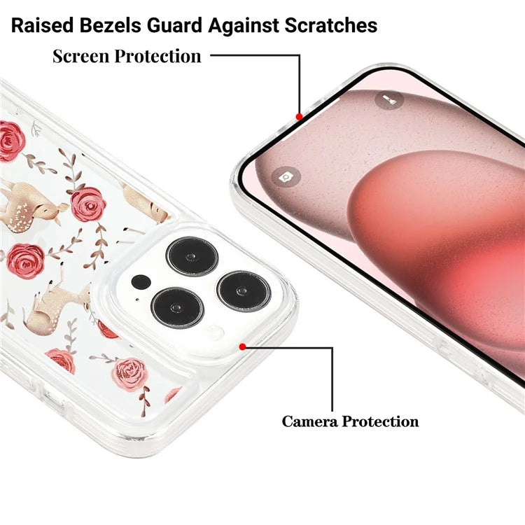 For iPhone 15 Pro Max Case Soft TPU Butterfly Pattern Printing Phone Cover