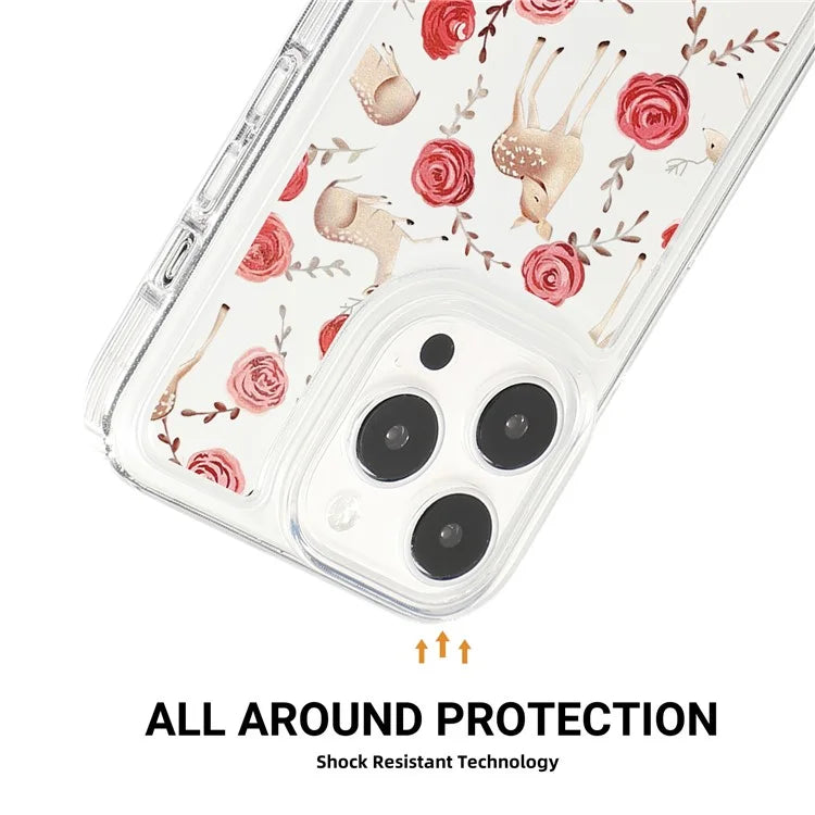 For iPhone 15 Pro Max Case Soft TPU Butterfly Pattern Printing Phone Cover