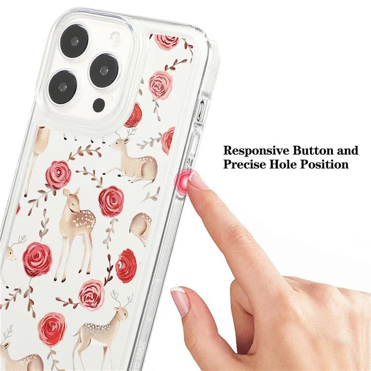 For iPhone 15 Pro Max Case Soft TPU Butterfly Pattern Printing Phone Cover