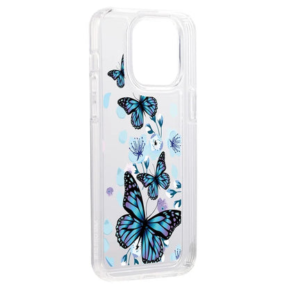 For iPhone 15 Pro Case Anti-drop Airbag Butterfly Pattern Printing TPU Phone Cover