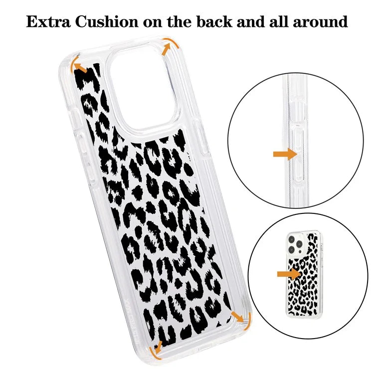 For iPhone 15 Pro TPU Case Pattern Printing Shockproof Airbag Phone Cover