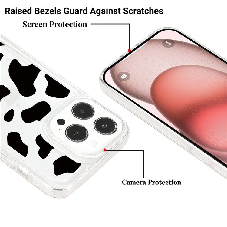 For iPhone 15 Pro TPU Case Pattern Printing Shockproof Airbag Phone Cover