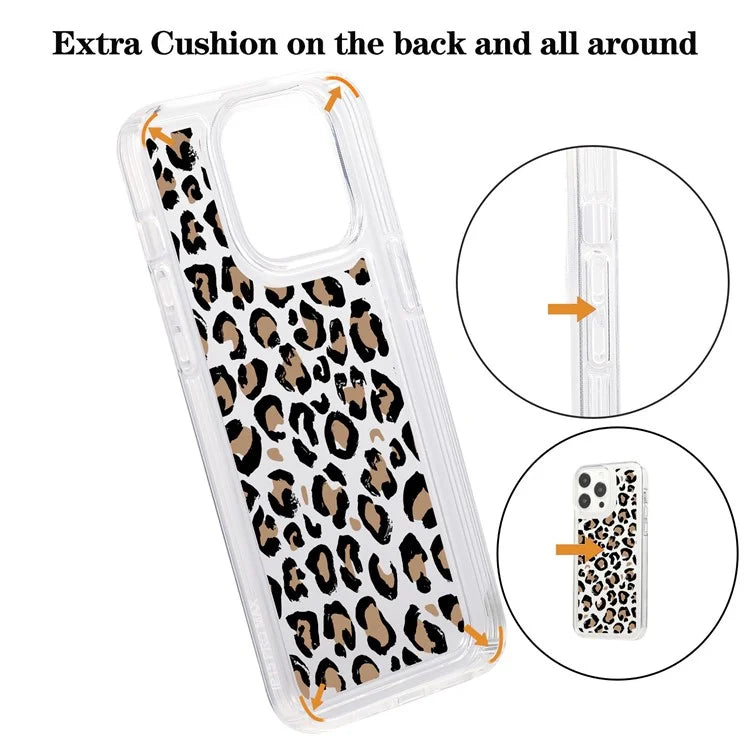 For iPhone 15 Pro TPU Case Pattern Printing Shockproof Airbag Phone Cover