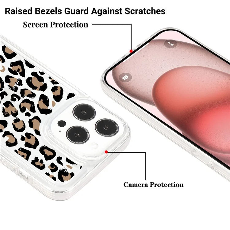 For iPhone 15 Pro TPU Case Pattern Printing Shockproof Airbag Phone Cover