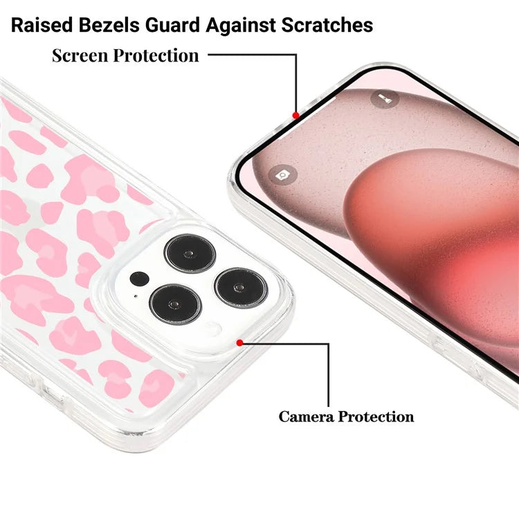 For iPhone 15 Pro TPU Case Pattern Printing Shockproof Airbag Phone Cover