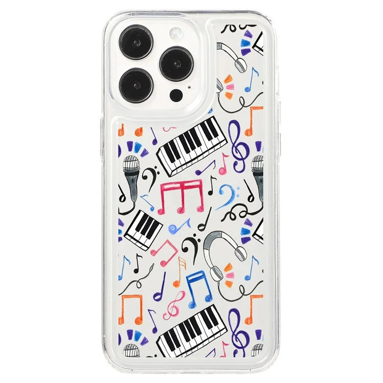For iPhone 15 Pro TPU Case Pattern Printing Shockproof Airbag Phone Cover