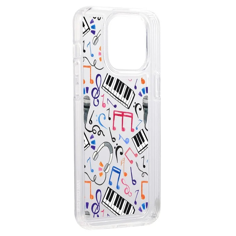 For iPhone 15 Pro TPU Case Pattern Printing Shockproof Airbag Phone Cover
