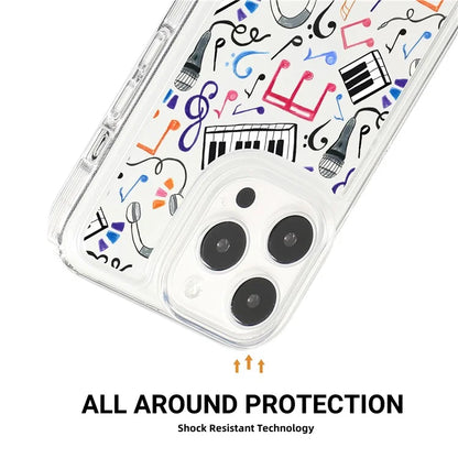 For iPhone 15 Pro TPU Case Pattern Printing Shockproof Airbag Phone Cover