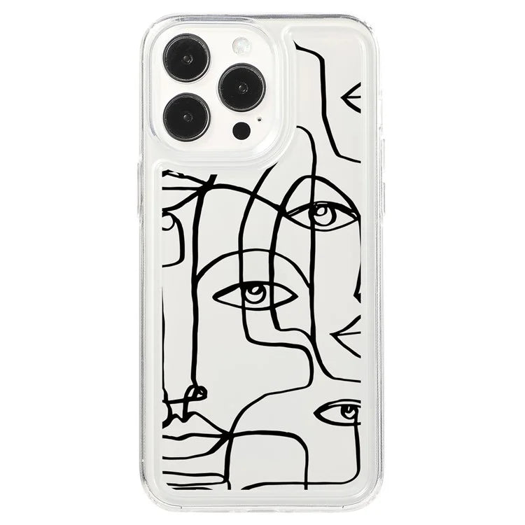 For iPhone 15 Pro TPU Case Pattern Printing Shockproof Airbag Phone Cover