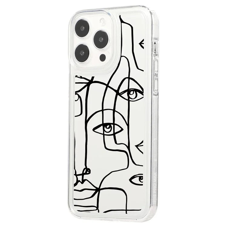 For iPhone 15 Pro TPU Case Pattern Printing Shockproof Airbag Phone Cover