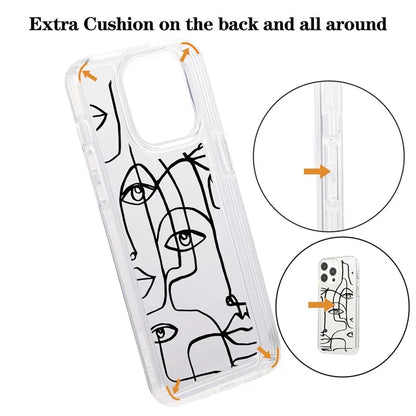 For iPhone 15 Pro TPU Case Pattern Printing Shockproof Airbag Phone Cover
