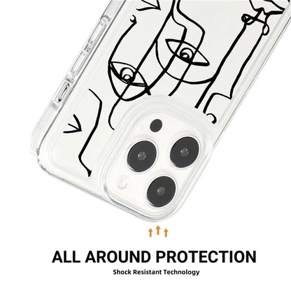For iPhone 15 Pro TPU Case Pattern Printing Shockproof Airbag Phone Cover