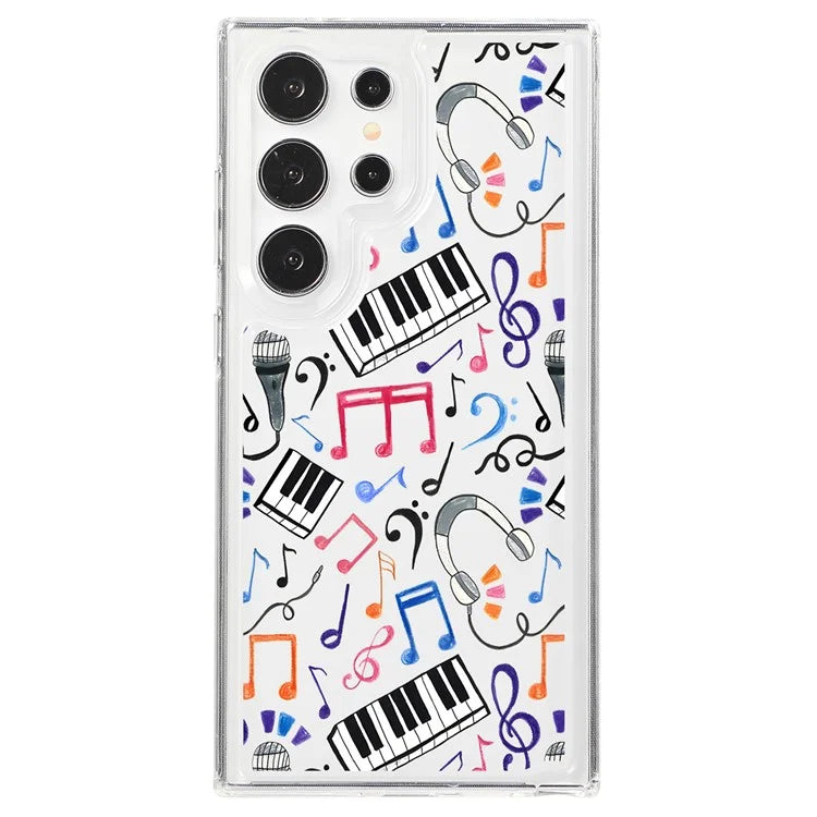 For Samsung Galaxy S24 Ultra Case Pattern Print Design TPU Shockproof Phone Cover
