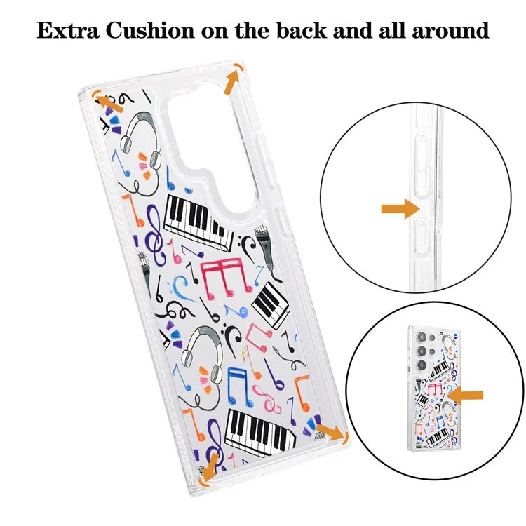 For Samsung Galaxy S24 Ultra Case Pattern Print Design TPU Shockproof Phone Cover